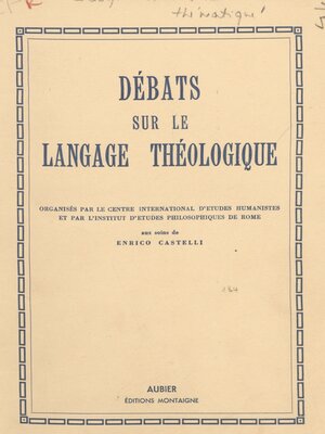 cover image of Débats sur le langage théologique